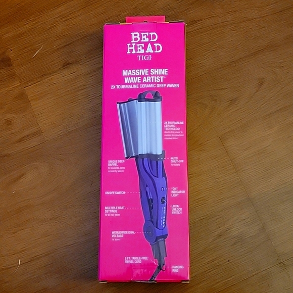 BedHead 2X Tourmaline ceramic Massive Shine Wave Artist deep waver Purple New - Picture 1 of 8